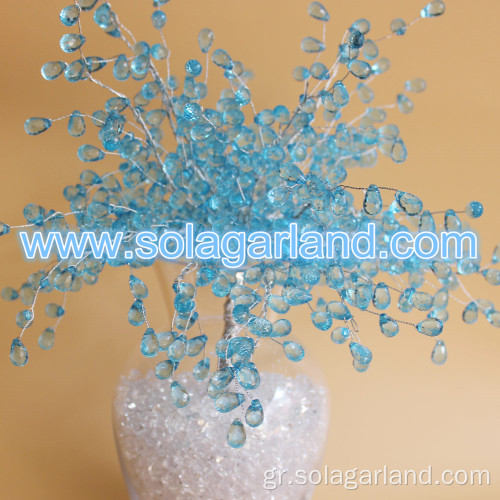 Λίμνη Μπλε Waterdrop Bead Διακόσμηση Σχοινί Γιρλάντα